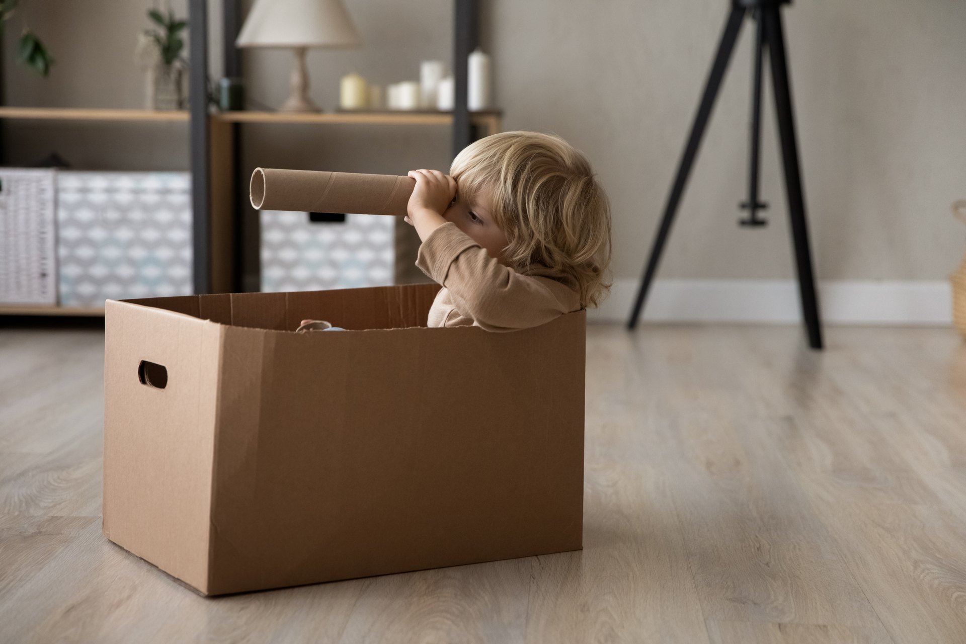 Dreamy,Little,Preschool,Boy,Playing,Sailor,At,Home,,Looking,Forward